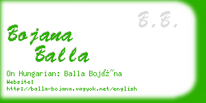 bojana balla business card